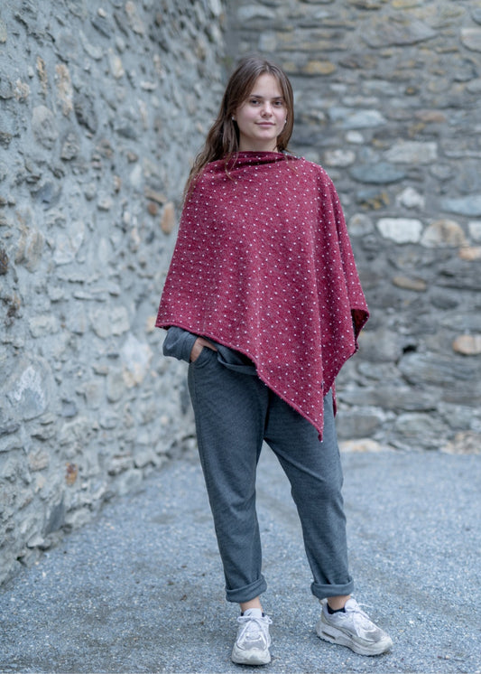 Poncho  Wine Red