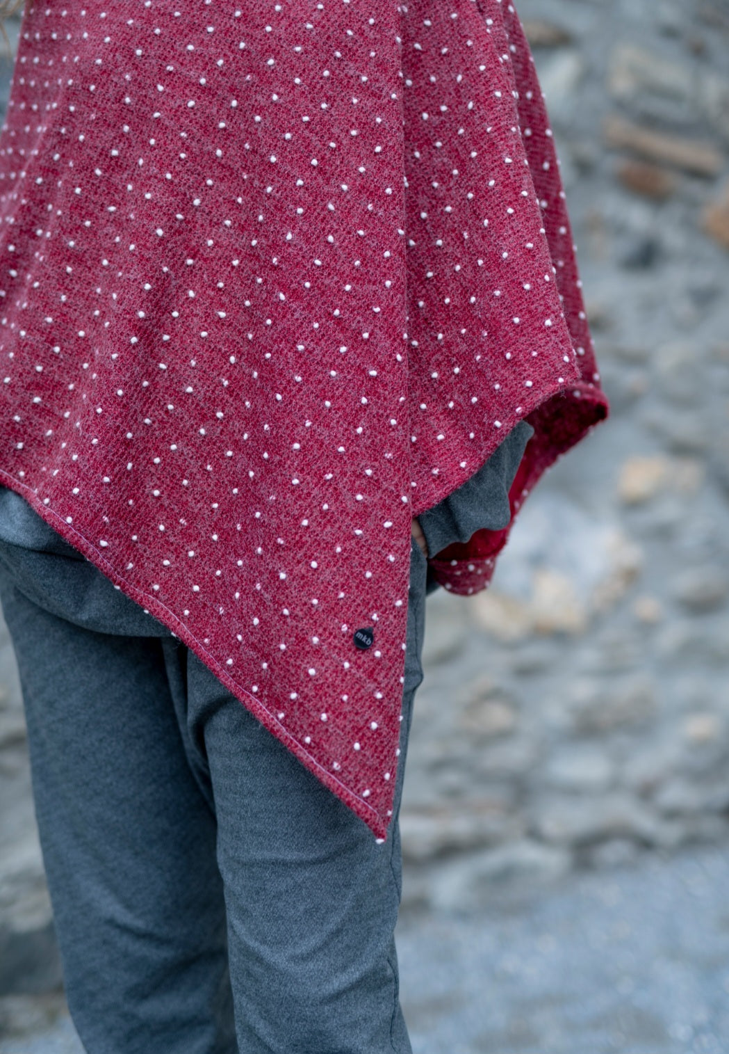 Poncho  Wine Red